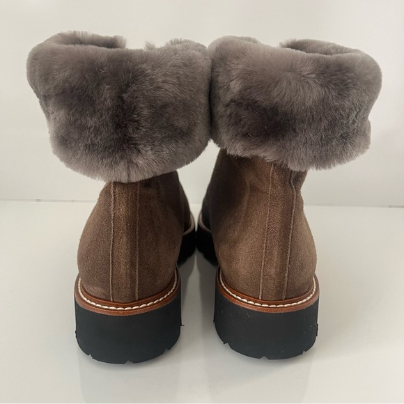 RON WHITE Paige Genuine Shearling Lined Weatherproof Bootie in Brown NEW - Picture 10 of 16
